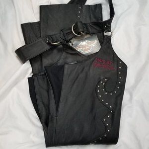NWT Harley Blk Leather Studded Superstition Chaps